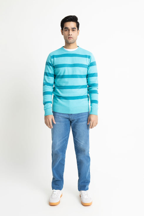 The Sea Green Striped Sweater